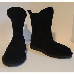UGG AUSTRALIA ALIDA UNLINED Suede SLOUCH ANKLE BOOT 1017533 BLACK Women's SZ 9